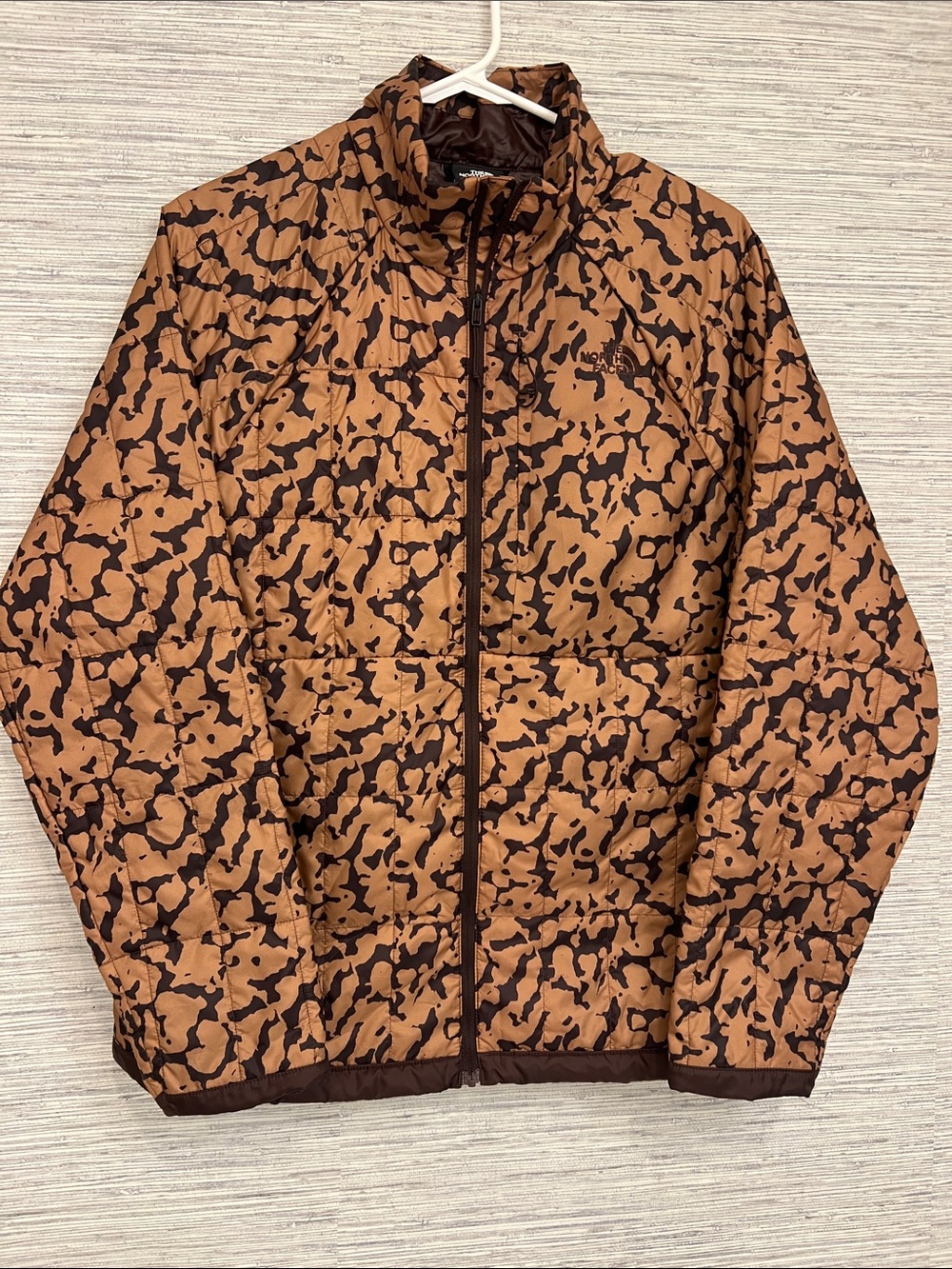 The North Face Brown Camo-Print Puffer Jacket